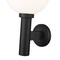 Z-Lite Laurent Outdoor Wall, 1-Light, 12 In.W x 13 In.L x 22.5 In.H, Black/Opal 597B-BK - alternate 2